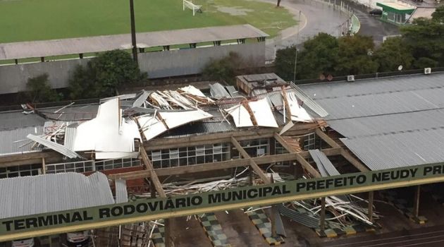 Ciclone bomba causa estragos em Santa Catarina