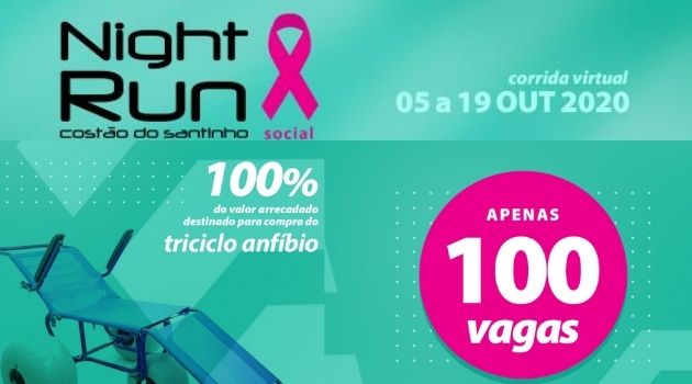Night run Costão do Santinho faz corrida virtual com fim solidário.