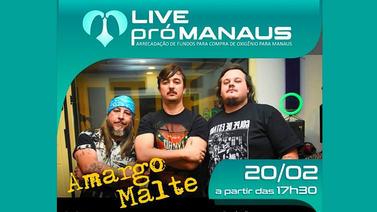 Banda Amargo Malte de São Paulo faz Live solidaria para ajudar Manaus.