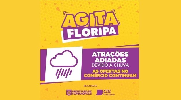 Atrações do Agita Floripa são adiadas para quarta-feira, (9)