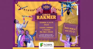 Circo Rakmer está na reta final de apresentações no Floripa Shopping