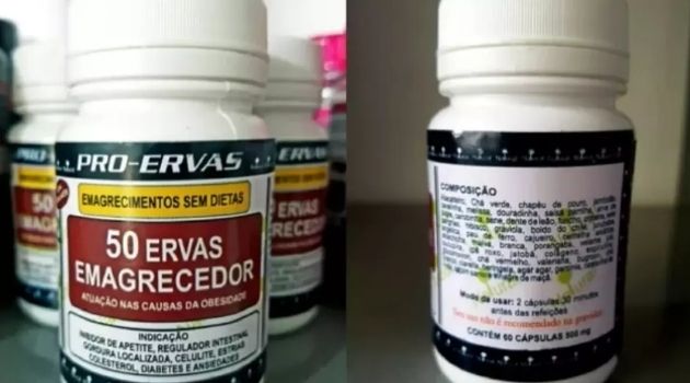 Anvisa alerta: produto 50 Ervas Emagrecedor é proibido no Brasil