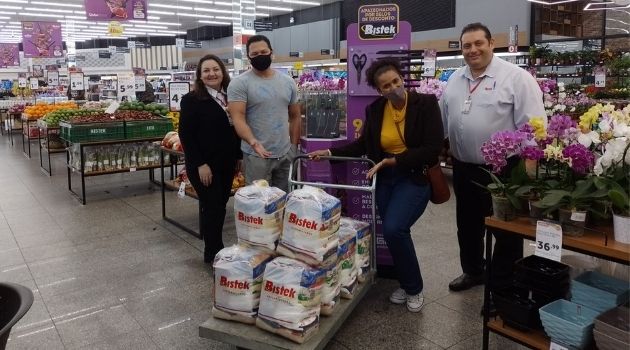 Pelo terceiro mês consecutivo, Bistek entrega 1,5 tonelada de alimentos a instituições beneficentes