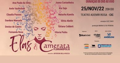 Espetáculo, "Elas", reúne Camerata e 12 cantoras de Florianópolis.