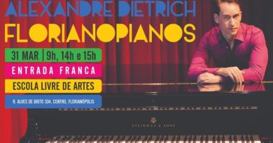 Recital "Florianopianos", com o Pianista Alexandre Dietrich acontece na próxima sexta (31).