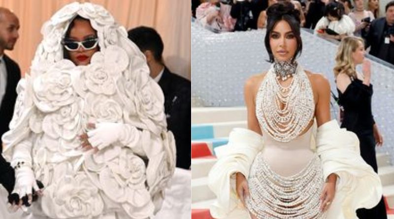 Rihanna e Kim Kardashian glamourizam em evento de moda em Nova Iorque