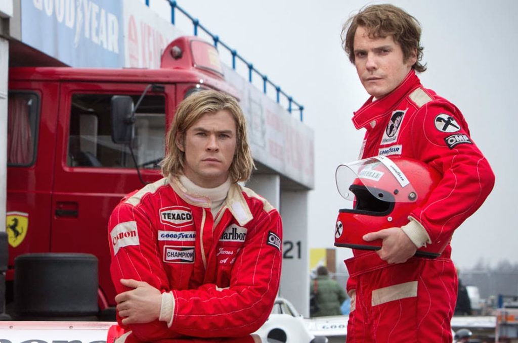 “Rush - no limite da emoção”: a história da rivalidade de Nikki Lauda e James Hunt.