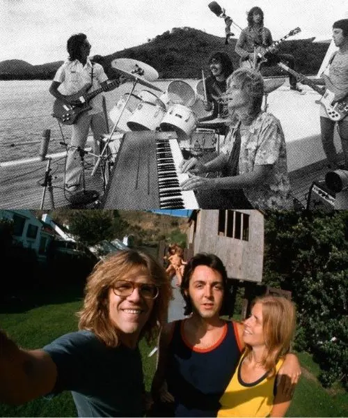 Os Wings gravaram parte de álbum em um catamarã no caribe nos anos 70.