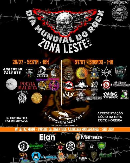Formigueiro Skate Park recebe evento do Dia Mundial do Rock em Manaus