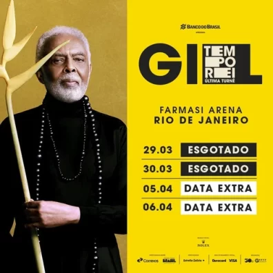 Gilberto Gil vende mais de 210 mil ingressos e anuncia mais duas datas no Rio