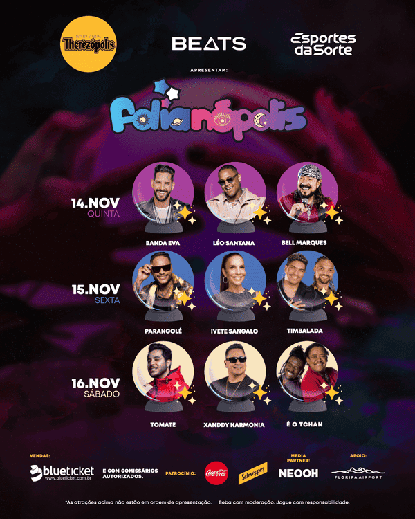 Folianópolis 2024 divulga programação das três noites de micareta