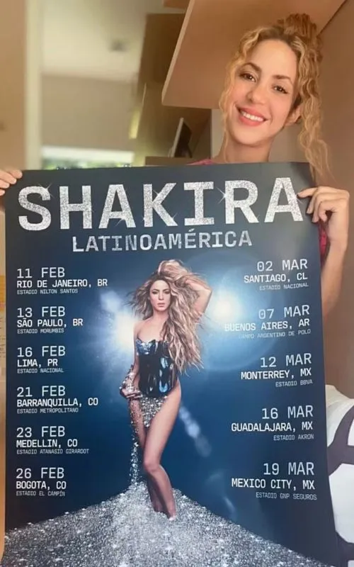 Shakira confirma shows no Brasil em 2025