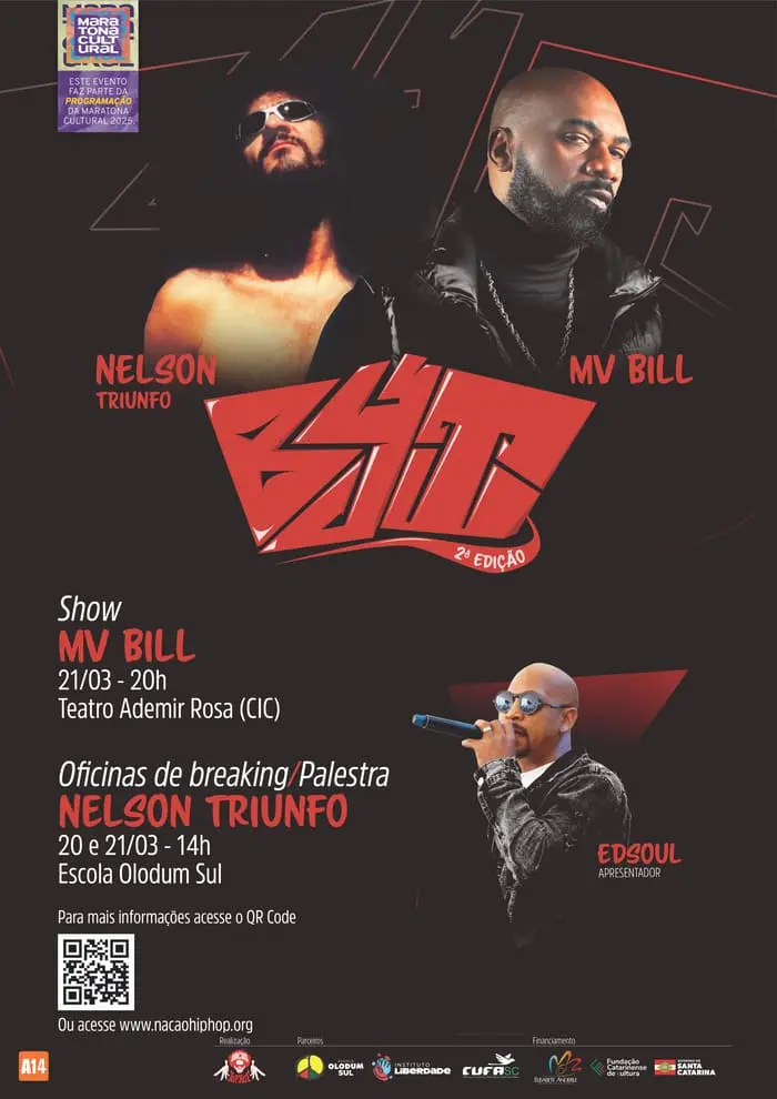 Breaking em 4 Tempos traz MV Bill e Nelson Triunfo a Florianópolis