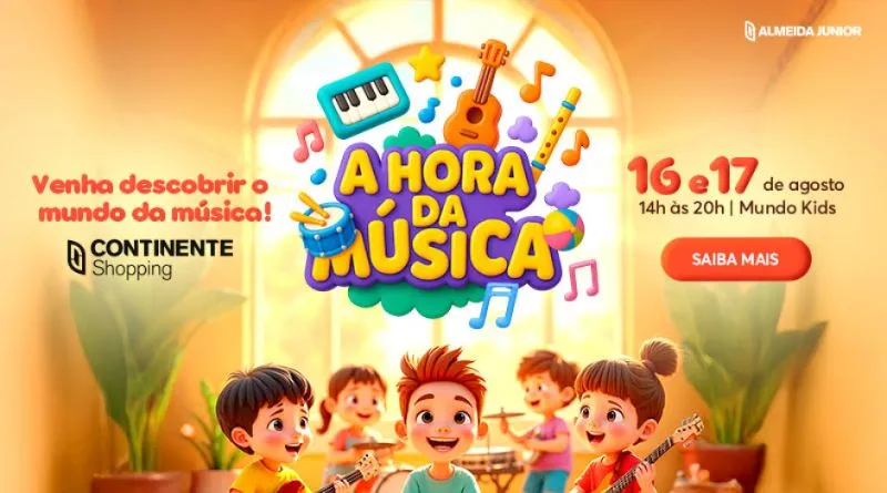 Projeto no Continente Shopping une música e infância longe das telas