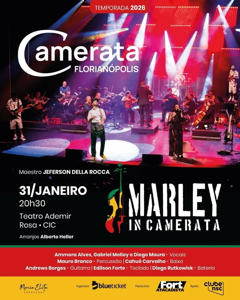 Marley in Camerata celebra 10 anos com apresentação especial no CIC, em Florianópolis